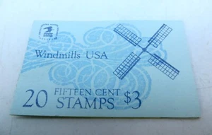 US Stamp Scott #BK135, Windmills USA Booklet Unopened 20 Stamps X 15c SCV$7.50 - Picture 1 of 2