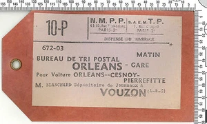 La Poste. Transport postal ferroviaire d'Orléans vers Vouzon, 1950 - Picture 1 of 1