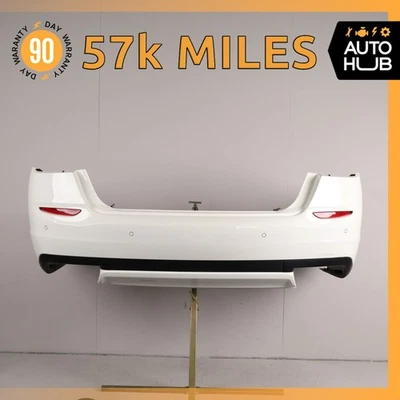 Cubierta de parachoques trasero blanca Maserati Quattroporte M156 S Q4 14-17 OEM 57k Foto 1 de 4