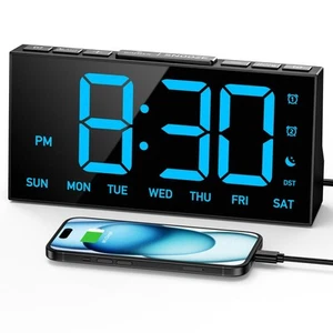 Digitale Wecker für Schlafzimmer, Digitaluhr mit 4 Helligkeitsstufen - Bild 1 von 5