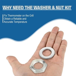 Universal Thermometer Mounting Kit with Steel Nut for 1/2 Inch NPT Barbecue - Picture 1 of 9