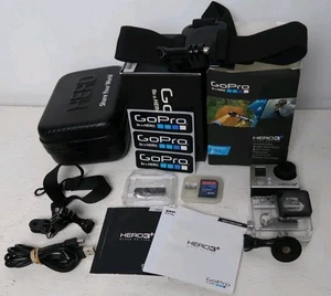 GoPro HERO3+ Black 4K 12MP Action Camera 64GB SD With Headstrap Ect - Picture 1 of 6
