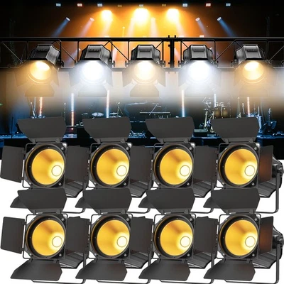 Par Light Dual Color COB 200W Spotlights with Barn Door DJ Party Stage Lighting - Image 1 of 4
