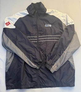 Reebok Jacket Men's XL Blue Seattle Seahawks SI Sports Illustrated Windbreaker - Picture 1 of 15