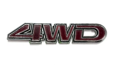 4wd Emblem, 4wheel Drive Nameplate Tag Sticker, 1988 Dodge Colt, Plastic - Image 1 of 4