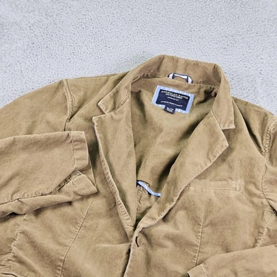 Куртка блейзер мужская American Eagle Outfitters размер XL желтовато-коричневая вельветовая повседневная пэчворк - Изображение 1 из 4