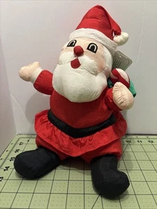 Vintage International Silver Polyester Plush Santa Claus Toy NWT - Picture 1 of 11