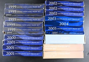 28 Sets 1999-2014 US Mint Proof Sets Uncirculated Coins - Picture 1 of 3