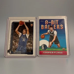 2025-26 Topps Basketball Cooler Flagg 2 Karten Lot RC Mavericks 8 Bit Baller - Bild 1 von 2