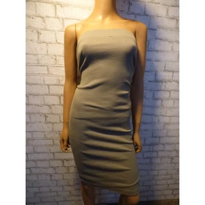 $118 Michael Stars Olive Green Demi Ribbed & Ruched Short Tube Dress S NEW M670 - Picture 1 of 7