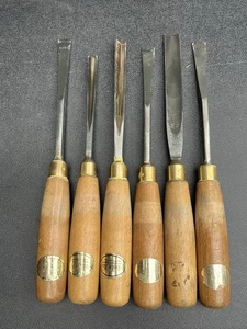 Quality Ashley Iles Carving Chisels Set Of 6 - Picture 1 of 9