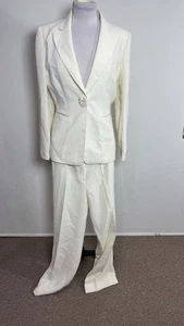 Tahari Women’s Ivory Color Long Sleeve Jacket Pants Suit Set Size 6 - Picture 1 of 14