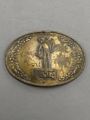Very Rare 1950s Saddle Man Levis Belt Buckle Brass - Vintage Cowboy Buckle - Image 1 of 4