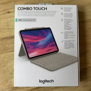 Logitech - Combo Touch Keyboard and Trackpad Case iPad (10th gen & A16) - Sand - Picture 1 of 9