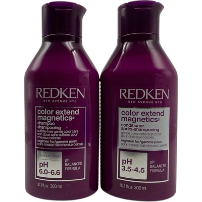 Set de champú/acondicionador Redken Color Extend Magnetics pH equilibrado 10,1 oz. Nuevo Foto 1 de 2