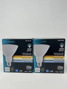 EcoSmart 250Watt Equivalent PAR38 Dimmable CEC Flood LED Light Bulb Set Of 2 - Picture 1 of 3