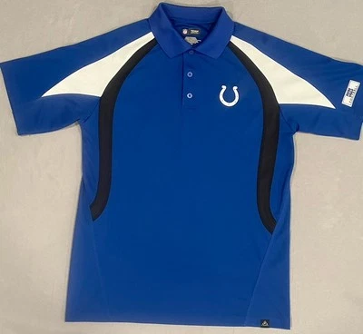 Indianapolis Colts Mens Polo Shirt M Blue NFL Team Apparel e-Systems Embroidered - Image 1 of 4