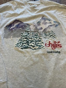 Vintage Chilis Seasons Greetings Weihnachten Langarmshirt Large - Bild 1 von 8