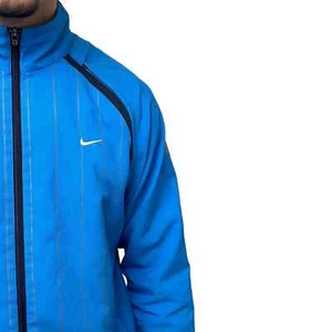 Nike Trackjacket (L) Trainingsjacke in Blau mit Logo gestickt - Bild 1 von 4