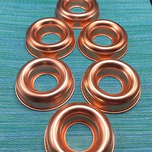 6 Vintage Mini Aluminum Copper Tone Round Ring Molds Baking or Jello 3” Size - Picture 1 of 7