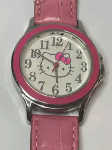 Working Ladies Silver and Pink Hello Kitty Quartz Watch EA - Picture 1 of 9