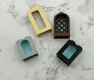 Lego Parts (4) Various Color Windows Round w Glass Screen 3 x 3 x 2 Harry Potter - Picture 1 of 2