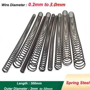 Length 300mm Compression Spring Pressure Springs OD 2-50mm Wire Dia 0.3mm-3.0mm - Picture 1 of 6