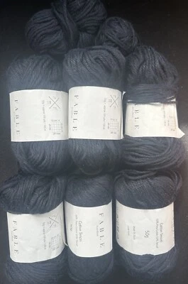 Lot of 5 full + 3 partials luxury fable Handknit peruvian cotton tencel yarn - Image 1 of 4