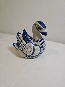 Vintage Reyna Mexiko Kunstkeramik Schwan Ente Vogel Volkskunst Figur 6 x 5 - Bild 1 von 7