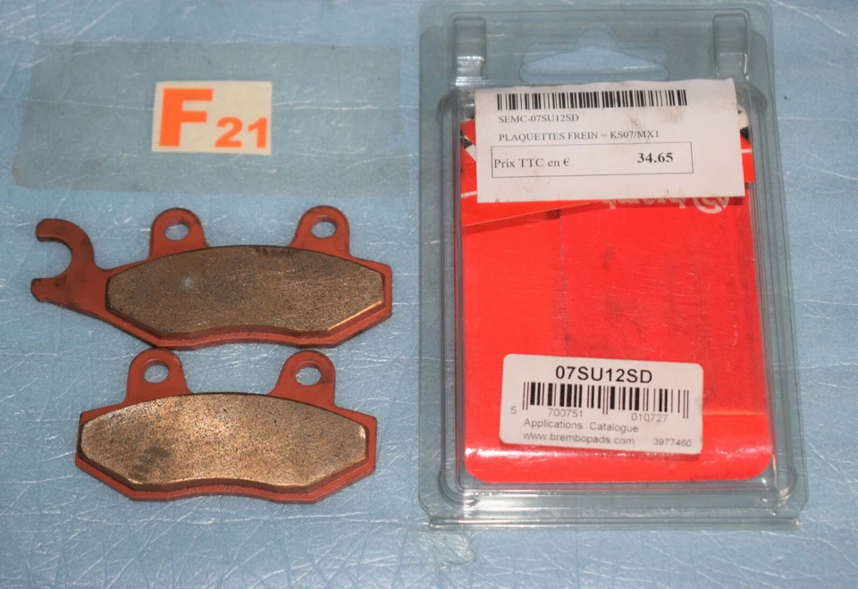 2 plaquettes de frein Brembo Yamaha YZ 125 250 Kawasaki KX SUZUKI RM 125 250 500 - Photo 1/1