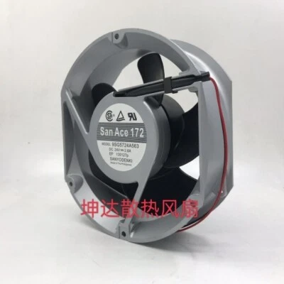 Ventilador Sanyo 1 PIEZA 9SG5724A563 DC 24V 2.6A 2 cables 17251 17 cm ventilador inversor Yaskawa Foto 1 de 2