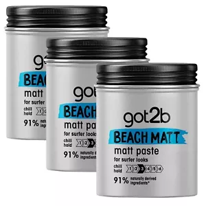 Schwarzkopf Got2b Beach Matt Paste 100ml X 3 - Picture 1 of 1