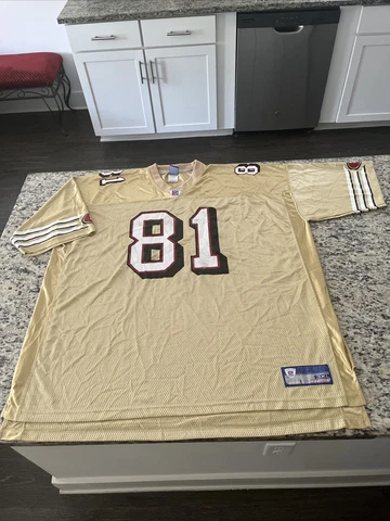 Vintage Reebok San Francisco 49ers Terrell Owens Gold Rush Jersey Mens Size 3XL Cover