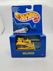 New And Sealed HOT WHEELS BLUE BOX 1991 #3765 BULLDOZER YELLOW Vintage Diecast - Picture 1 of 8