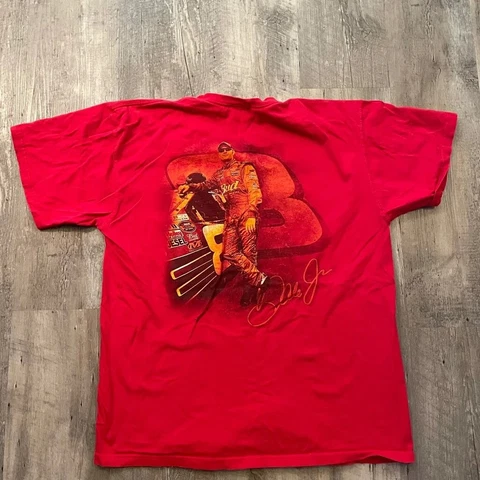 DALE EARNHARDT jr BUDWEISER Tshirt Chase Authentics Red Short Sleeve Size Large Cover