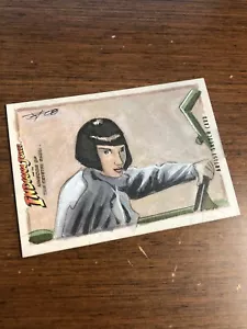 2008 Topps Indiana Jones Sketch Card 1/1 Jim Kyle Kingdom Of The Crystal Skull - Picture 1 of 1