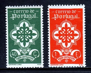 PORTUGAL — SCOTT 583, 585 — 1940 EMBLEMA LEGIÓN PORTUGUESA — MH — SCV $95 - Imagen 1 de 2