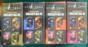 Star Trek Drinking Glasses 2008 Complete Boxed Set of 4 Spock Uhura Kirk Nero - Picture 1 of 4