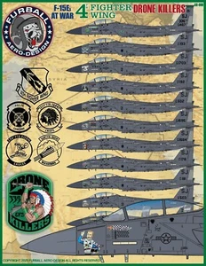 Drone asesinos Furball F-15E 4th Fighter Wing 1/48 - Imagen 1 de 6