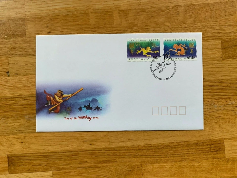 CHRISTMAS ISLAND 2004 FDC CHINESE NEW YEAR OF THE MONKEY - Image 1 of 1