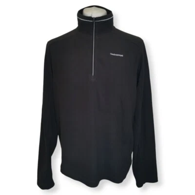 Craghoppers Quarter Zip Fleece Jumper Mens Size L Grey Pullover Fleece Jumper  - Image 1 of 4