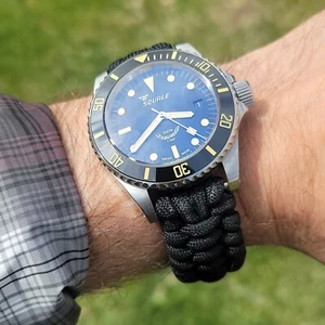 Squale 1545 30 Atmos Vintage Ceramica Diving Watch Paracord Ceramic Diver - Picture 1 of 12