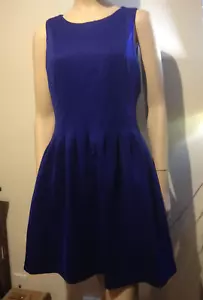 Vince Camuto Dress Cobalt Blue Sleeveless Fit and Flare Cocktail Dress Size 12 - Picture 1 of 11