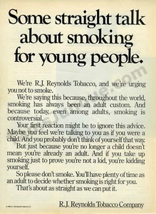 1985 R.J. Reynolds Tabakrauchen Bildung PRINT AD Wanddekoration! (2342) - Bild 1 von 1