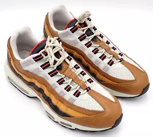 Nike Air Max 95 QS Escape Shoes Mens 13 Brown Clay Bronze Dragon Red Sneakers - Picture 1 of 12