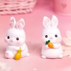 Toy Resin Rabbit Figure Bunny Cake Decoration Figure Toys Party Dessert Decor