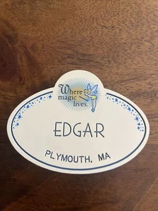 Walt Disney World Employee Name Tag Badge Where Magic Lives Tinkerbell EDGAR - Picture 1 of 2