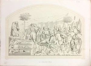 1864 LA CAVALCATA REALE ORGAGNA INCISORE MINIATI - Imagen 1 de 1