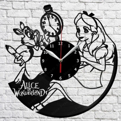 Alice in Wonderland Vinyl Record Wall Clock Art Decor Original Gift  2178 - Image 1 of 4