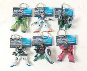 Mobile Suit Gundam figure key chain Lot 6 rare retro Japan anime m536 - Picture 1 of 18